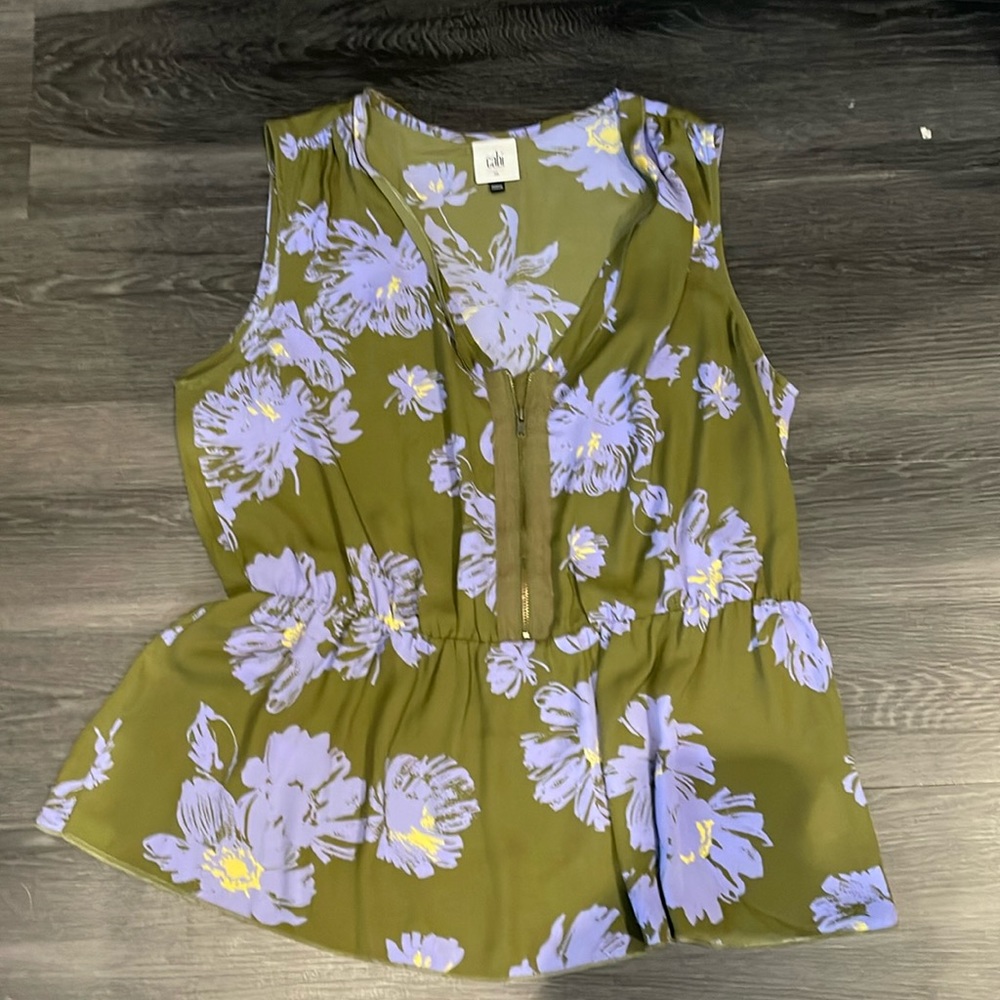 Print Sleeveless CAbi Top